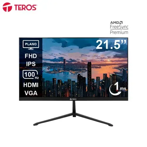 Monitor Teros TE-2128S 21.5" Plano IPS FHD (1920 x 1080) 100Hz 1ms Ficha USA, foto 1 de 4