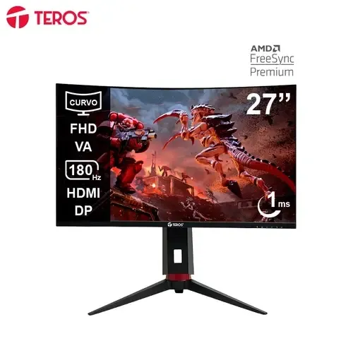 Monitor Teros TE-2766G Gaming 27" Curvo VA FHD (1920X1080) 180Hz 1ms, foto 1 de 5