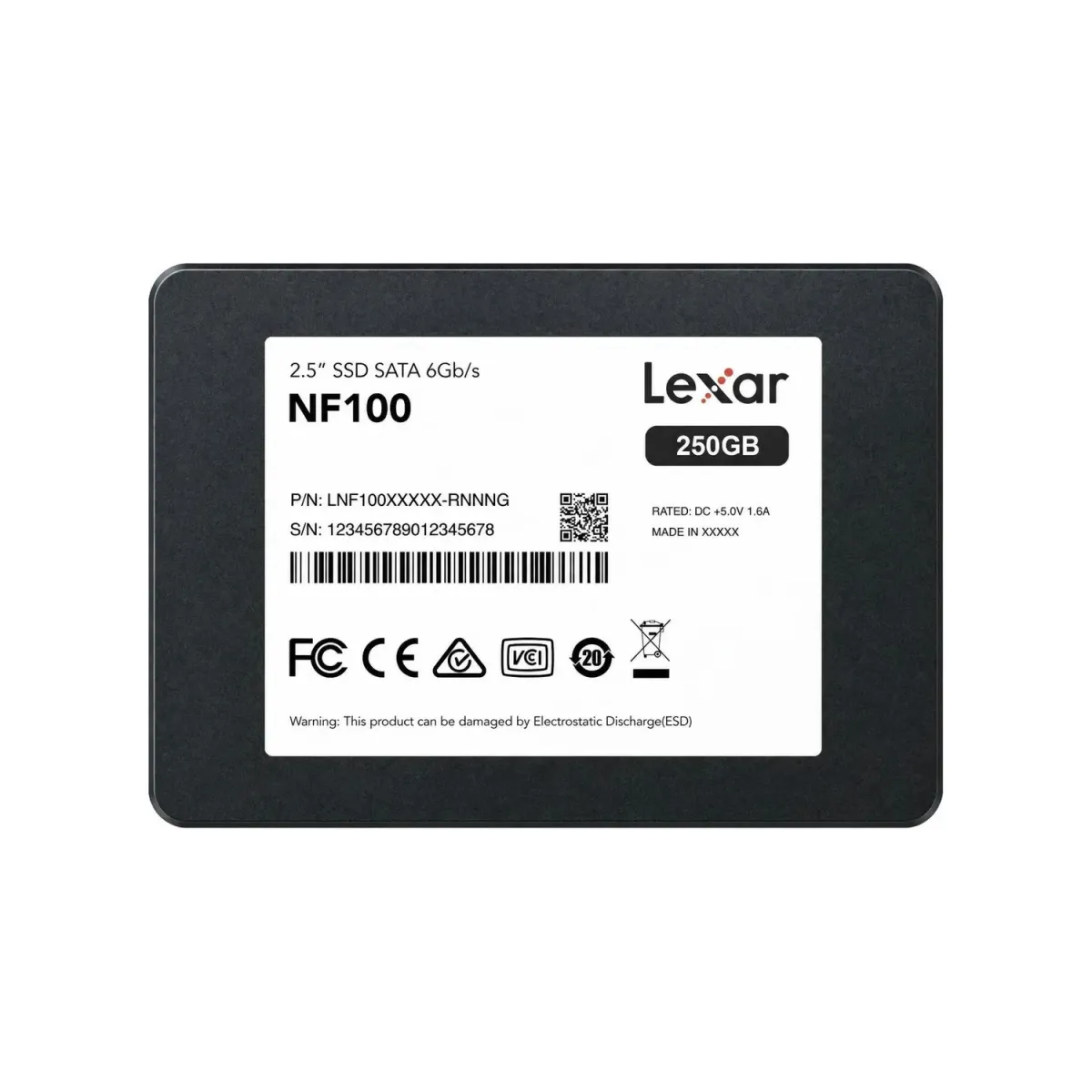 Disco Interno SSD LEXAR NF100 250GB 2.5” SATA III