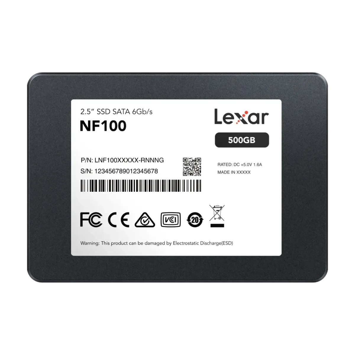 Disco Interno SSD LEXAR NF100 500GB 2.5” SATA III